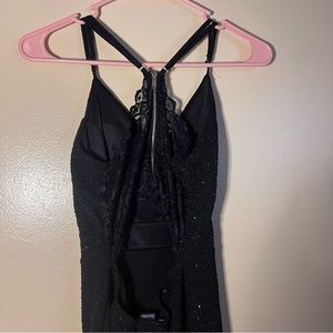 Black sparkly dress with lace backing